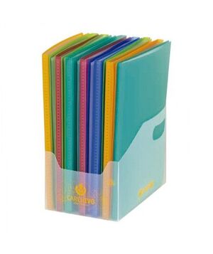 CARPETA 20 FUNDAS CARCHIPLAS-BOOK A4 PP SURTIDO