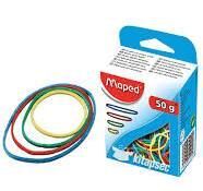 GOMAS ELASTICAS MAPED 50 GRS COLORES Y TAMAÑOS SURTIDOS