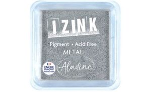 ALMOHADILLA DE TINTA IZINK PIGMENT PLATA ALADINE