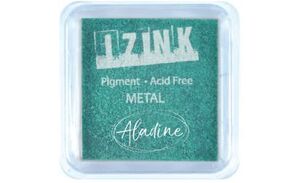 ALMOHADILLA DE TINTA IZINK PIGMENT METAL GREEN ALADINE