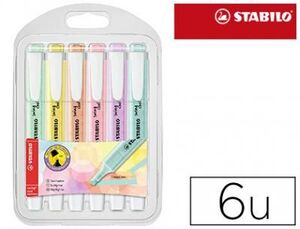 ROTULADOR STABILO FLUORESCENTE SWING COOL COLOR PASTEL 6 U