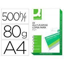 PAQUETE PAPEL A-4 80GR. Q-CONNECT 500 HOJAS