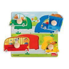 PUZZLE VEHICULOS 4 PIEZAS 22*22 GOULA