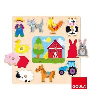 PUZZLE MADERA SILUETAS GRANJA GOULA