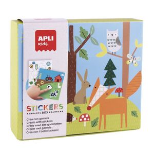 CAJA STICKERS CREA CON GOMETS BOSQUE APLI