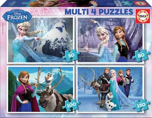 PUZZLE MULTI 4 FROZEN 50+80+100+150