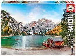 PUZZLE 3000 LAGO BRAIES EN OTOÑO