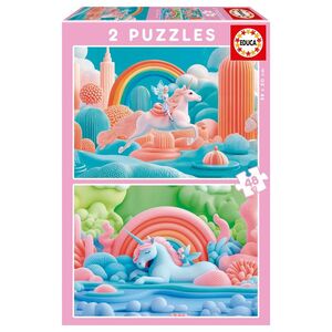 PUZZLE 2*48 UNICORNIOS MÁGICOS