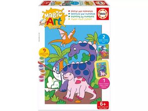 PINTAR CON NUMEROS DINOSAURIOS