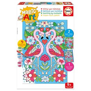 PINTAR CON NUMEROS FLAMENCOS