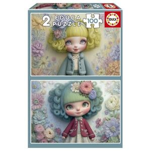 PUZZLE 2*100 CHICAS FLORALES