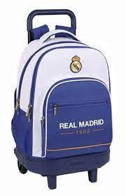 MOCHILA GDE.CON RUEDAS REAL MADRID