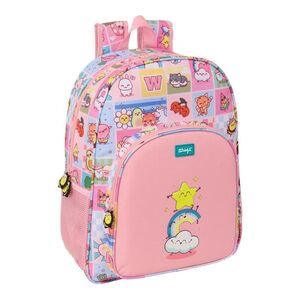 MOCHILA ADAPTABLE A CARRO MR. WONDERFUL ROSA Y MULTICOLOR