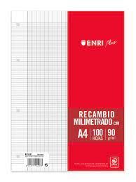 RECAMBIO A4 100H ENRI 90G MM