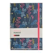 CUADERNO A5 LISO GOMA HIDDEN FOREST