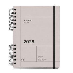 AGENDA 4º PLUS SV WO GRIS 2026