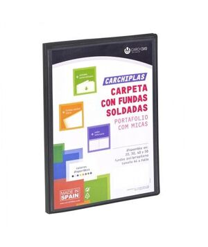 CARPETA 20 FUNDAS A4 PP NEGRO CARCHIPLAS-BOOK