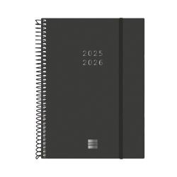 AGENDA ESCOLAR ESP 18M 4ºDP NEGRA 25-26