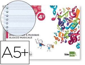 BLOC MUSICA 4º 3MM. LIDERPAPEL 20 HOJAS