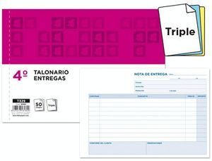 TALONARIO 4º NOTAS DE ENTREGA TRIPLICADO  MOD. T329