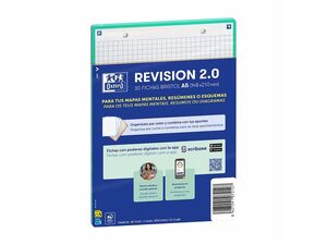 FICHA DE REVISIÓN 2.0 A5 CUADRICULADA OXFORD ICEMINT 400198780 (30 UN)