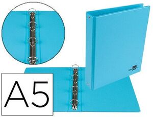 CARPETA A5 4A 25MM. LIDERPAPEL FORRADA PVC AZUL