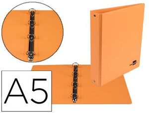 CARPETA A5 4A 25MM. LIDERPAPEL FORRADA PVC NARANJA