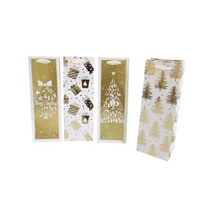 BOLSAS REGALO NAVIDAD BOTELLA ORO