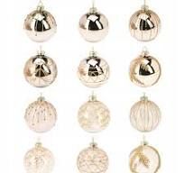 BOLA NAVIDAD BRILLANTE 80MM GOLD SURTIDAS