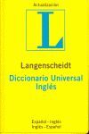 DICCIONARIO UNIVERSAL INGLÉS/ESPAÑOL